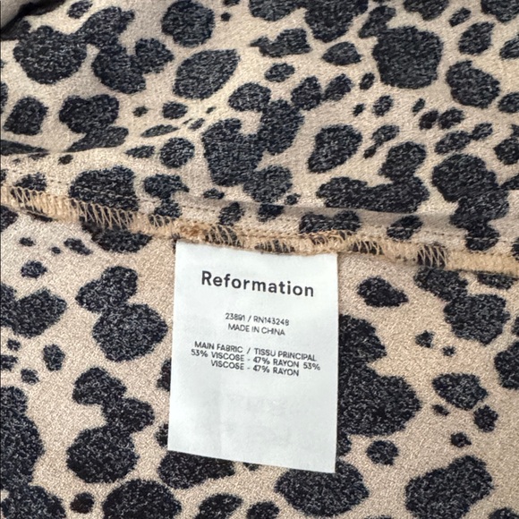 Reformation Black and Tan Skater Skirt - Picture 3 of 4